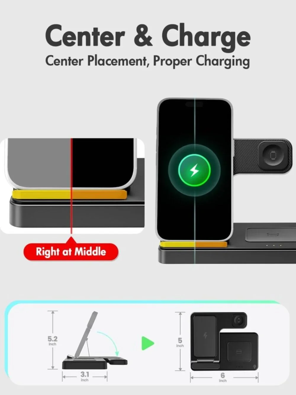 Wireless Charging Station for iPhone & Multiple Devices - Fast, Convenient Power